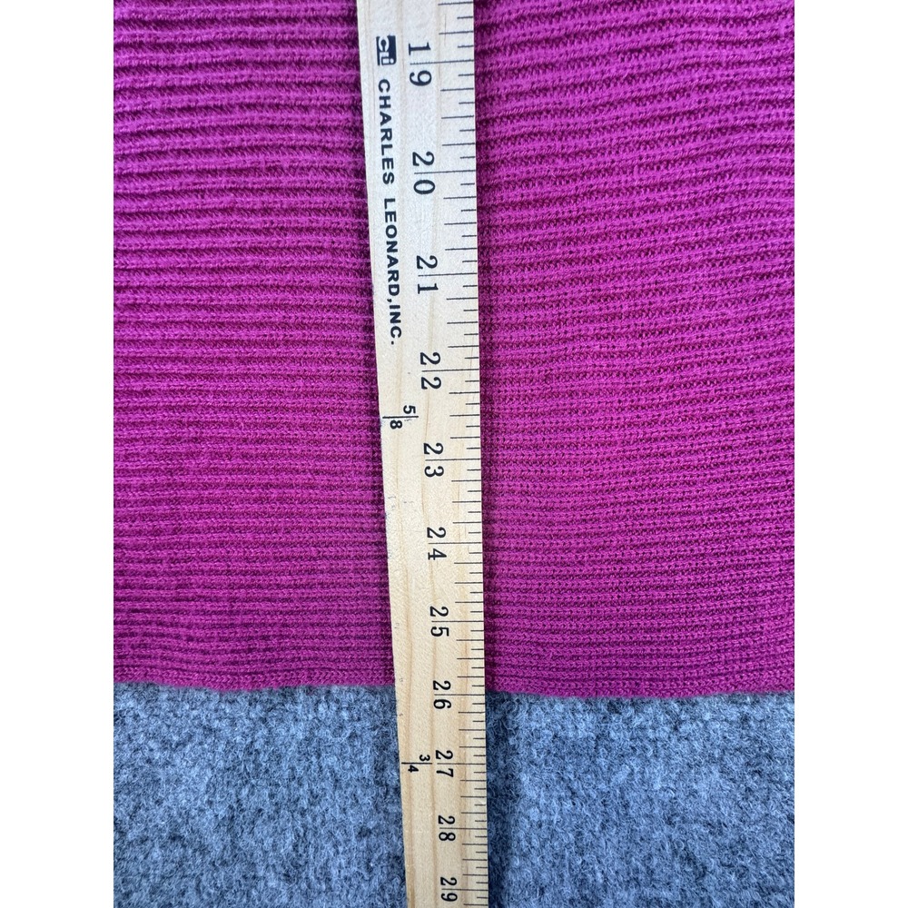 Talbots Ribbed Boat Neck Sweater Magenta Pink Medium Lambswool Nylon Blend - Picture 5 of 10